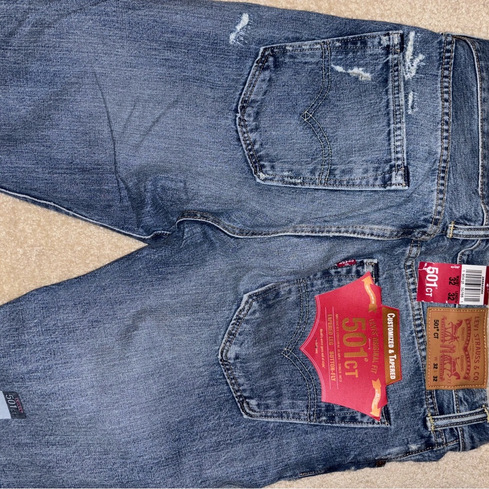 Levi's 501ct Men's Classic Indigo Straight Jeans